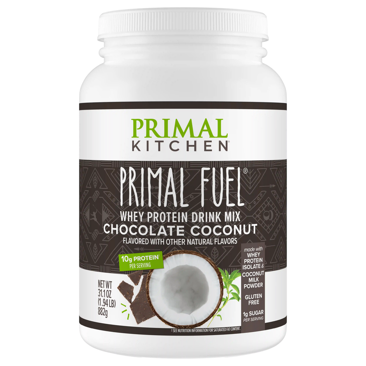 Primal Fuel: Chocolate Coconut Whey Protein Drink Mix